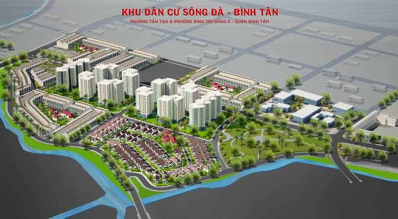 Phối cảnh dự án Khu dân cư Sông Đà - Bình Tân