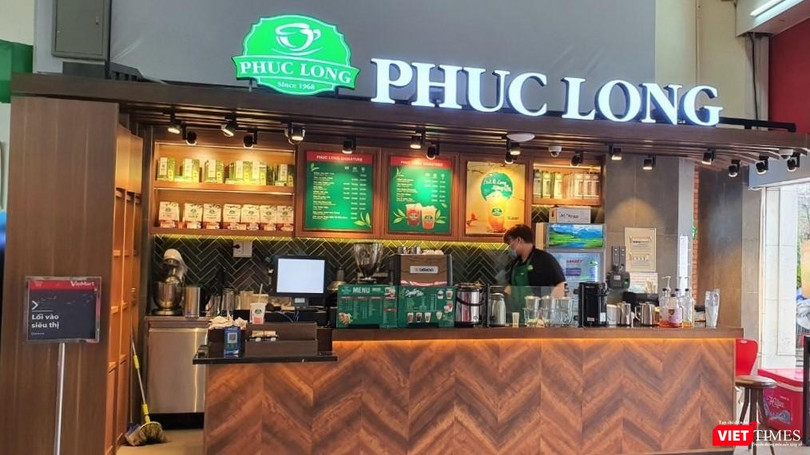 Cửa hàng Phúc Long trong một siêu thị WinMart ở Hà Nội 