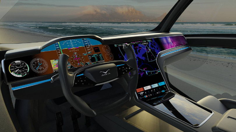 Khoang lái xe điện eVTOL đầu tiên trên thế giới ASKA A5. Ảnh Engineering Interesting.