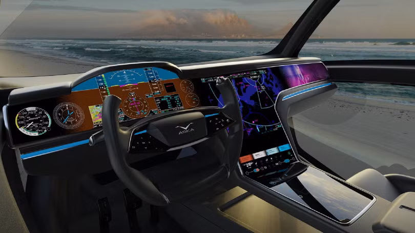 Khoang lái xe điện eVTOL đầu tiên trên thế giới ASKA A5. Ảnh Engineering Interesting.