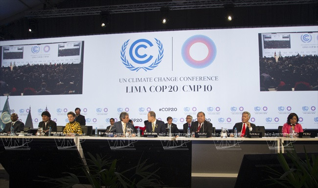 Hội nghị Liên hợp quốc về biến đổi khí hậu lần thứ 20 (COP – 20) tại Lima (Peru). Ảnh:THX/TTXVN