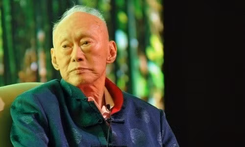 Ảnh chụp cựu Thủ tướng Singapore Lý Quang Diệu hồi tháng 3.2013 - Ảnh: AFP 