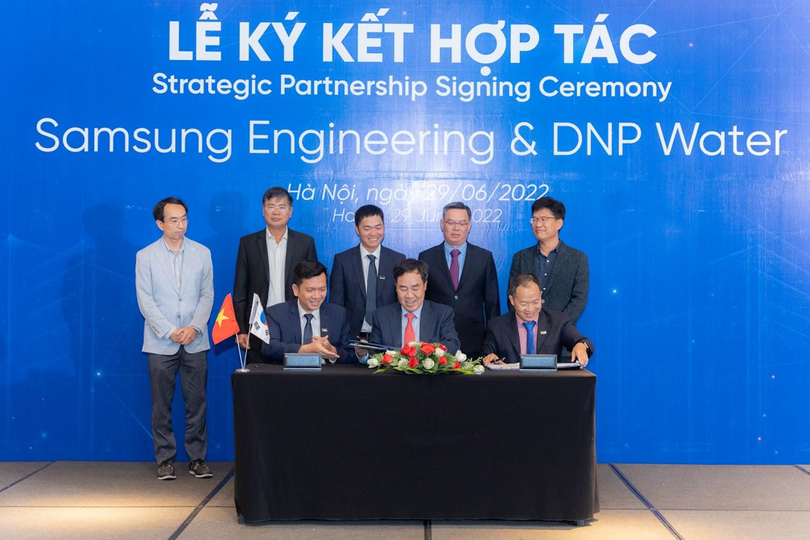 Toàn cảnh lễ ký kết hợp tác giữa Samsung Engineering và DNP Water