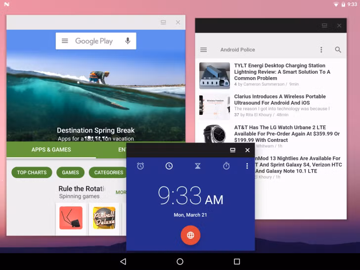 Android thực sự đa nhiệm. Bạn có thể chuyển đổi giữa các ứng dụng và gọi đó là đa nhiệm trên iOS nhưng đa nhiệm thực sự cũng có trên Android. Chẳng hạn, Samsung có tính năng Multi Windows, cho phép bạn hiển thị 2 ứng dụng trên màn hình cùng một lúc. Do đó bạn có thể làm nhiều hơn một việc tại một thời điểm.
