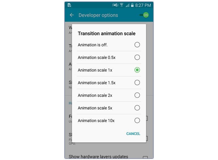 Tăng tốc smartphone Android hiệu quả bằng cách vô hiệu hóa animation ảnh 3