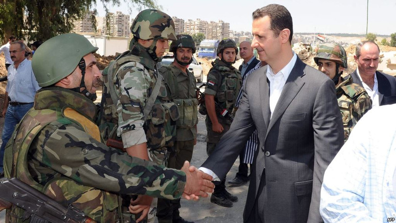 Video hiếm: Tổng thống Bashar al-Assad thăm trận địa Jobar Damascus đầu năm 2015