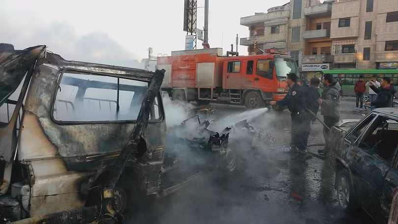 Cận cảnh một xe bom do lực lượng an ninh Syria bắt giữ