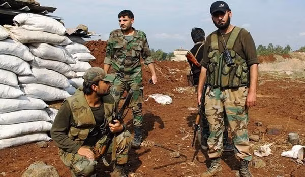 Các binh sĩ Syria sau trận chiến giành Sheikh Miskeen