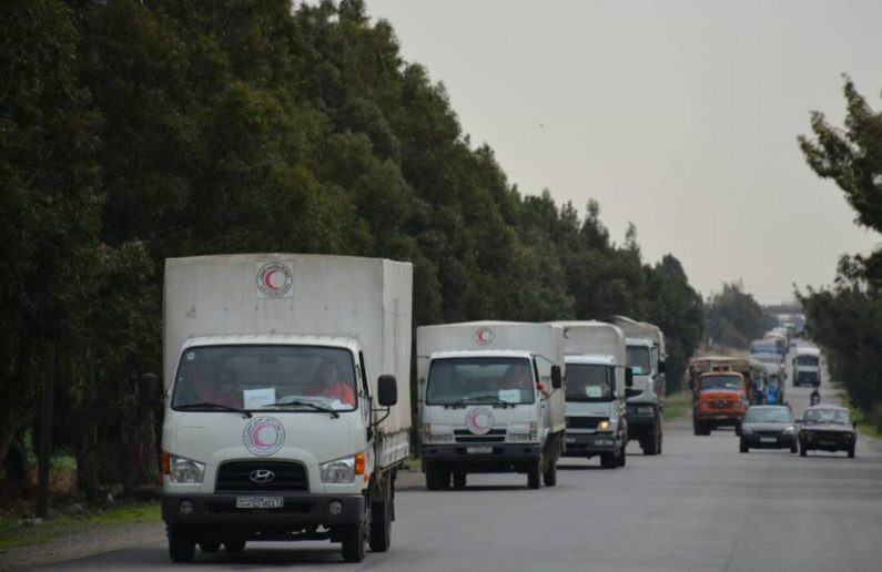 Quân Nga hộ tống hàng nhân đạo vào sào huyệt thánh chiến Đông Ghouta ảnh 1