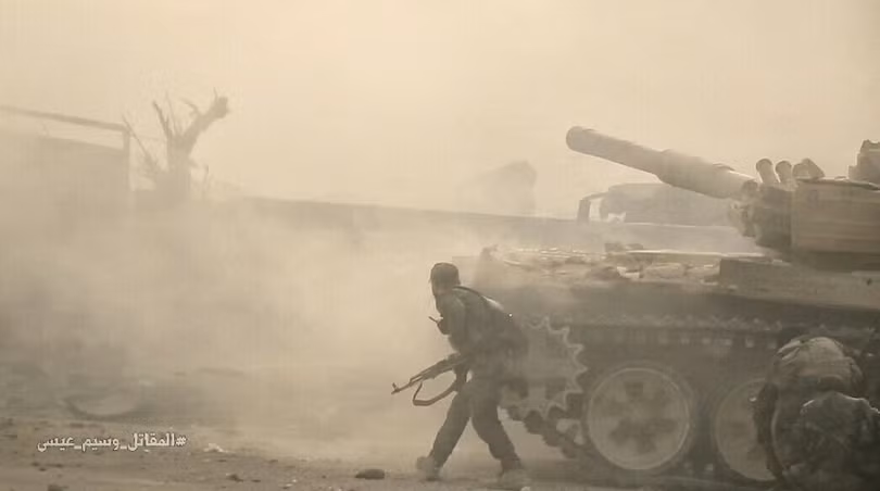 Hỏa lực Syria tấn công dữ dội phiến quân thánh chiến ven Damascus (video - ảnh) ảnh 11