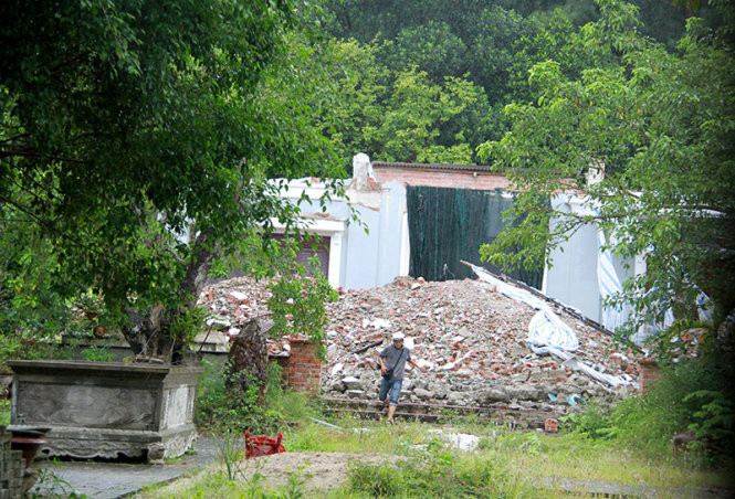 Nhà thiếu tướng Thạch đã đập bỏ - Ảnh: Hữu Khá