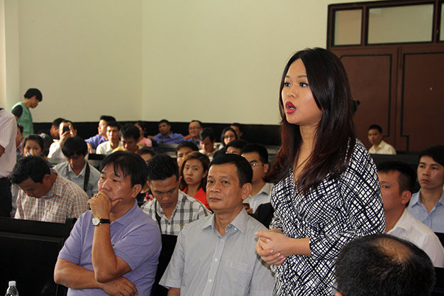 Bà Trần Ngọc Bích nói - Ảnh: Thanh Tú