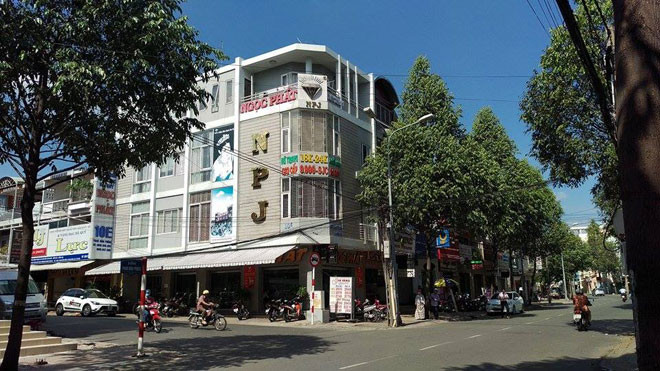 Tiệm vàng nơi xảy ra vụ lừa 58kg vàng giả.