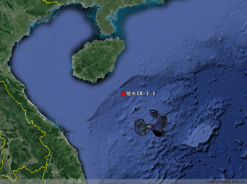 Vị trí giếng dầu Lăng Thủy18-1-1. Ảnh:liuqiankktt.blog.163