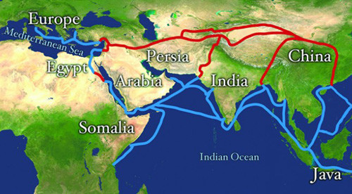 TQ muốn củng cố lợi ích và ảnh hưởng kinh tế, địa chính trị thông qua các sáng kiến Vành đai kinh tế con đường tơ lụa và Con đường tơ lụa hàng hải.Ảnh: Schillerinstitute