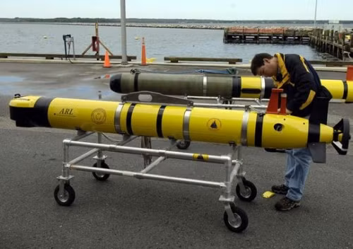 REMUS 600 trong một cuộc thử nghiệm năm 2008. Ảnh: USNavy