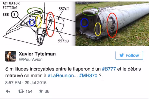 Mã số trên mảnh vỡ máy bay - chìa khóa giải mã bí ẩn MH370 ảnh 1