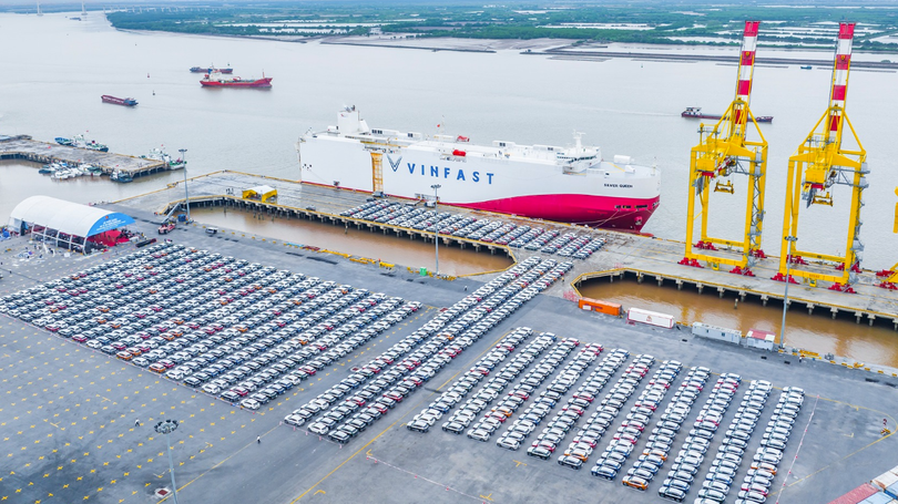 Lô xe Vinfast được vận chuyển từ Hải Phòng sang Mỹ hồi tháng 11/2022 (Ảnh: Internet)