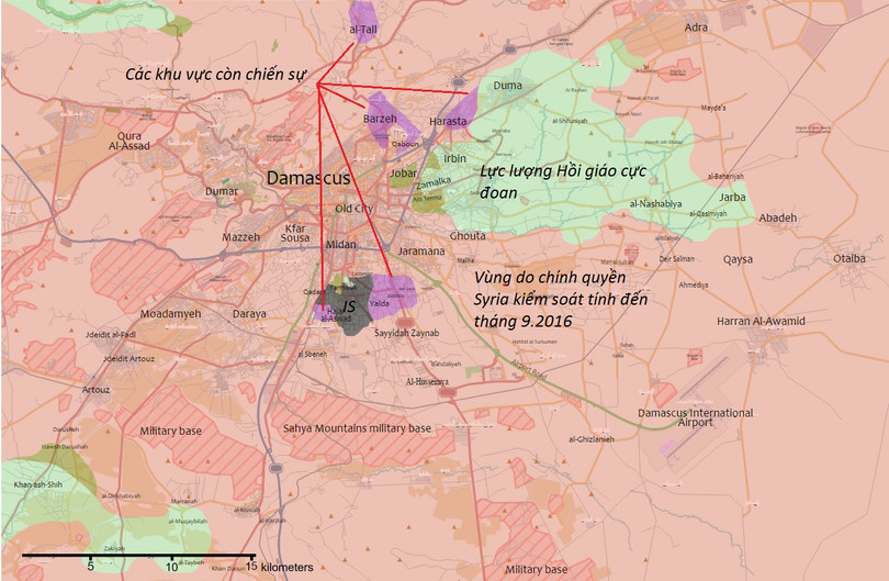 Tổng quan tình hình chiến sự khu vực tỉnh Damascus