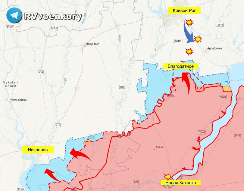 Quân đội Nga giành quyền kiểm soát làng Blagodatnoye trên hướng Nikolaevsky. Ảnh RusVesna. Quân đội Nga giành quyền kiểm soát làng Blagodatnoye trên hướng Nikolaevsky. Ảnh RusVesna.