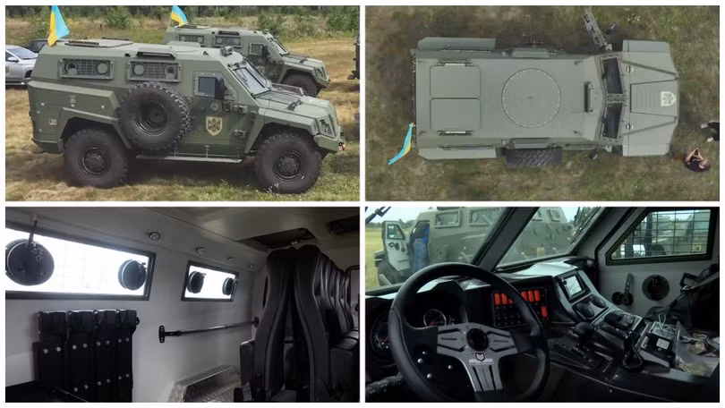 Xe bọc thép MLS Shield cho quân đội Ukraine. Tháng 8/2022. Ukraine. Ảnh: Petro Poroshenko.