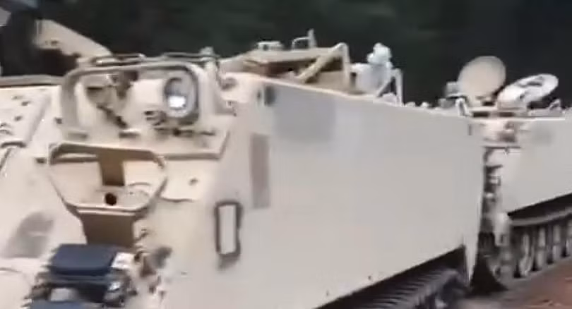 Xe thiết giáp M113 trong biên chế trang bị Ukraine. Tháng 8/2022. Ukraine. Ảnh video Yuriy Mysiagin.