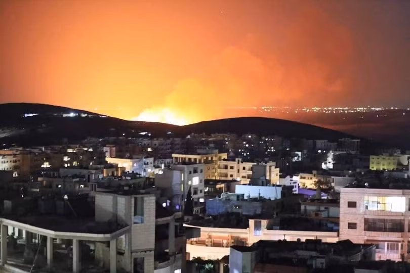 Không quân Israel không kích thị trấn Masyaf, Hama. Ảnh South Front