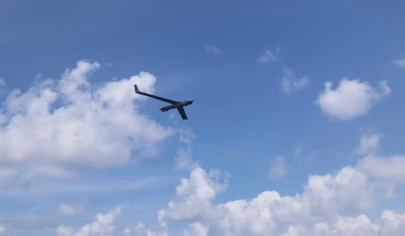 UAV ScanEagle hoạt động trên chiến trường châu Âu. Ảnh Defence News
