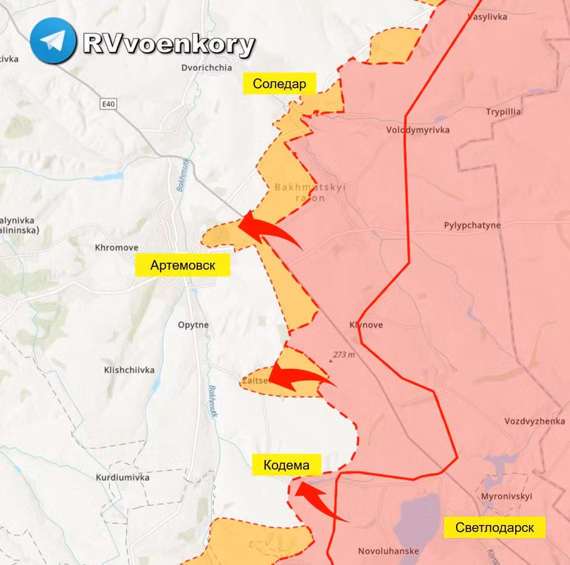 Các mũi tiến công và khu vực giao chiến ác liệt trên chiến trường Donetsk. Ảnh RusVesna. Các mũi tiến công và khu vực giao chiến ác liệt trên chiến trường Donetsk. Ảnh RusVesna.