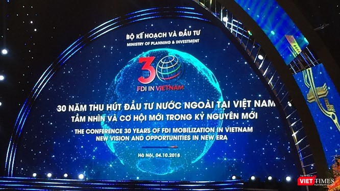 Khung cảnh Hội nghị 30 năm đầu tư nước ngoài tại Việt Nam (Ảnh: Phạm Duy)