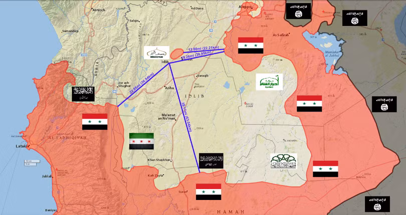 Tổ chức cực đoan Jaish al-Fateh bị bóp nghẹt từ 3 hướng