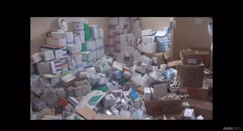 Vũ khí, trang bị y tế của Israel bị thu giữ ở Daraa.