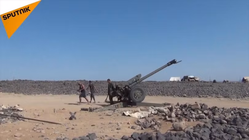 Quân đội Syria pháo kích tấn công khủng bố. Ảnh: Sputnik.