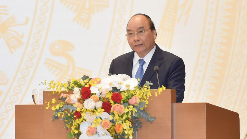 Thủ tướng Nguyễn Xuân Phúc phát biểu kết luận Hội nghị Chính phủ với địa phương sáng 29/12/2020 (Ảnh: VGP)