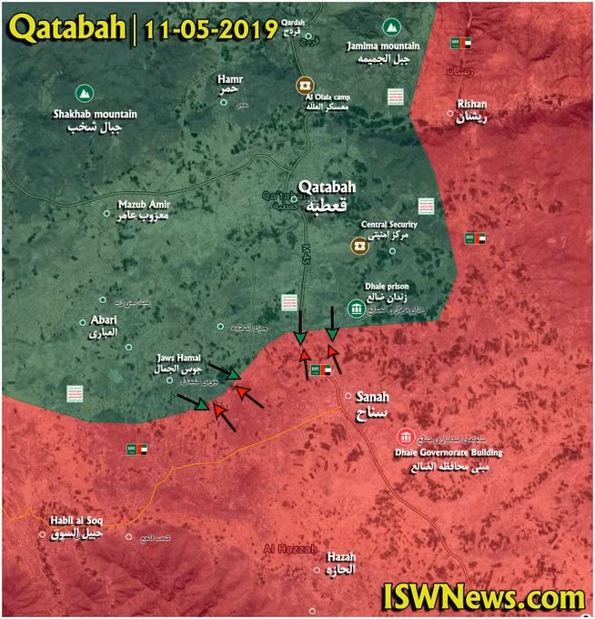 Lực lượng Houthi đánh chiếm thị trấn Qatbah, thủ phủ tỉnh Dhale. Ảnh minh họa Masdar News