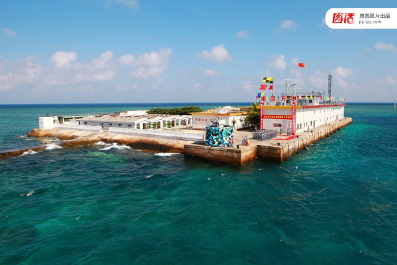 Quân Trung Quốc đồn trú trái phép tại đá Chữ Thập