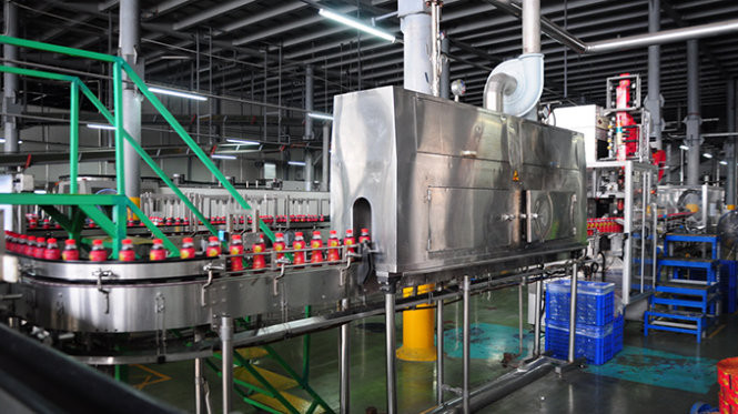 Một dây chuyền sản xuất của công ty Tân Hiệp Phát 