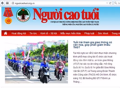Thu hồi tên miền nguoicaotuoi.org.vn - Ảnh: Vietnam+