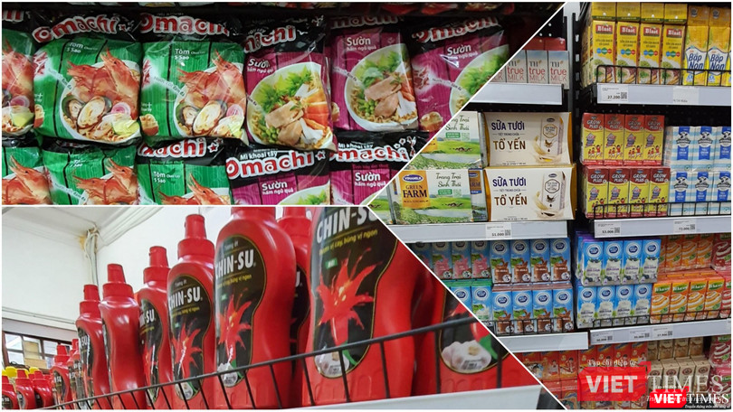 Các sản phẩm sữa mang thương hiệu của Masan vẫn còn vắng bóng trên các kệ hàng tại VinMart và VinMart+ (Ảnh: P.D)