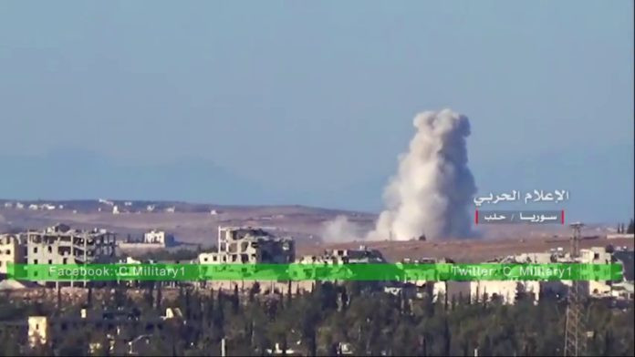 Không quân Syria không kích vùng ngoại ô Aleppo