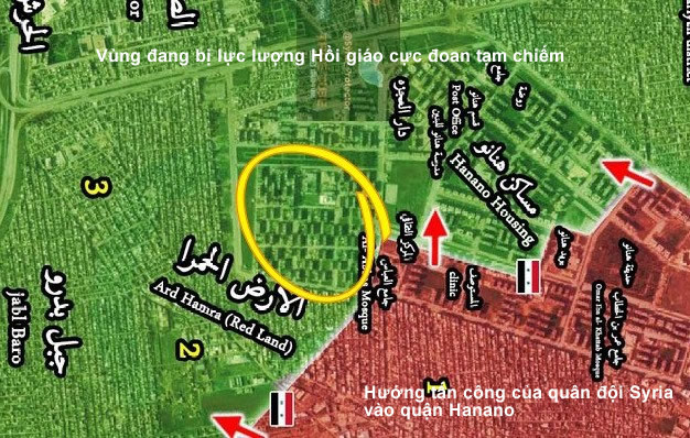 Hướng tấn công chính của lực lượng Tigers