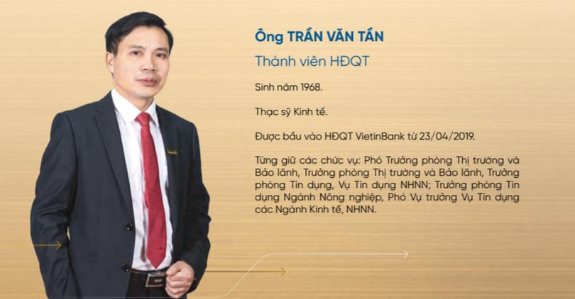 Ông Trần Văn Tần sẽ phụ trách hoạt động của HĐQT VietinBank sau khi ông Lê Đức Thọ thôi chức Chủ tịch HĐQT