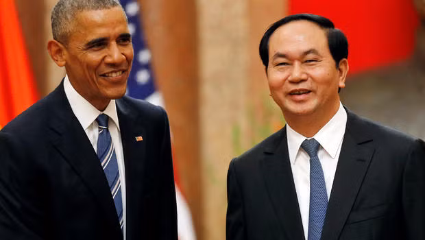 Tổng thống Obama và Chủ tịch nước Việt Nam Trần Đại Quang.