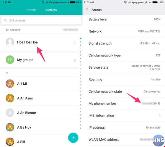 Cách xem lại số điện thoại đang sử dụng trên smartphone ảnh 2