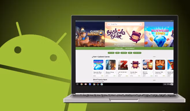 Máy tính Chromebook được sản xuất mới trong năm 2017 có thể cài đặt ứng dụng Android ẢNH CHỤP MÀN HÌNH