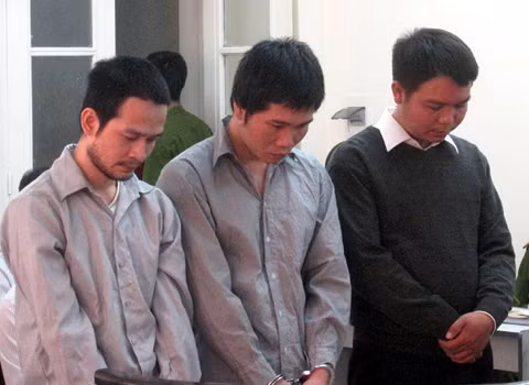 Các bị cáo tại tòa.