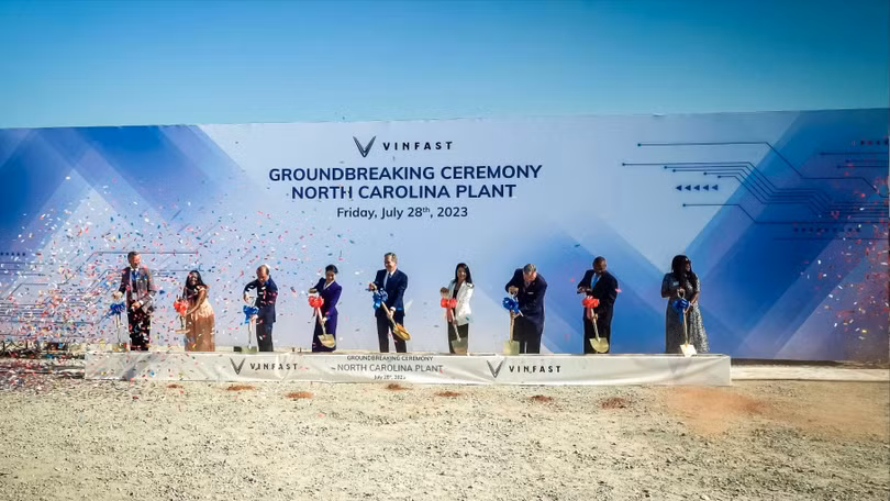 VinFast chính thức khởi công nhà máy sản xuất xe điện tại Mỹ, chọn Clayco làm tổng thầu xây dựng