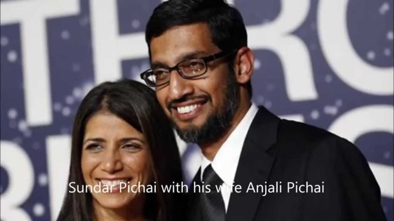 Sundar Pichai và vợ Anjali Pichai