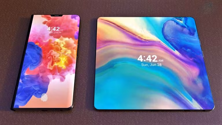 Hình ảnh rò rỉ về mẫu smartphone gập của Huawei. Nguồn: Gizmochina