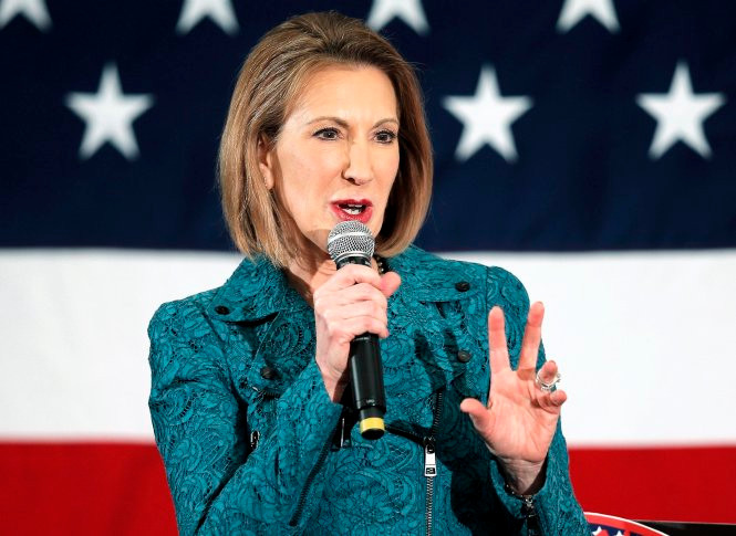 Bà Carly Fiorina, nữ ứng viên tranh cử duy nhất của Đảng Cộng hòa - Ảnh: Reuters